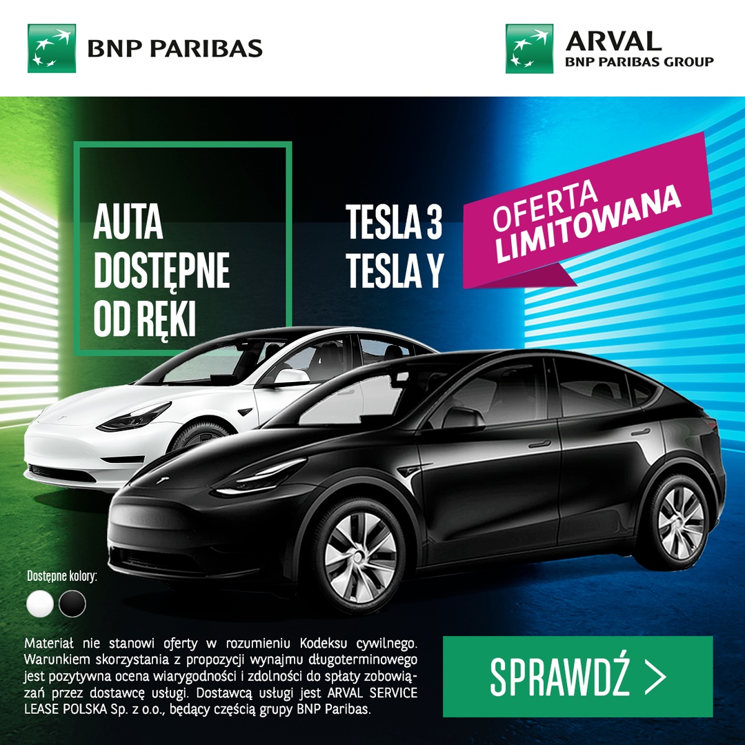 Tesla Model Y od ręki - Arval kampania reklamowa